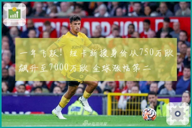 一年飞跃！纽卡新援身价从750万欧飙升至7000万欧 全球涨幅第二